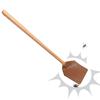 Double-sided Leather Fly Swatter Brown Leather With Beech Wood Long Handle Fly Killer Mosquito Swatter For Home Garden