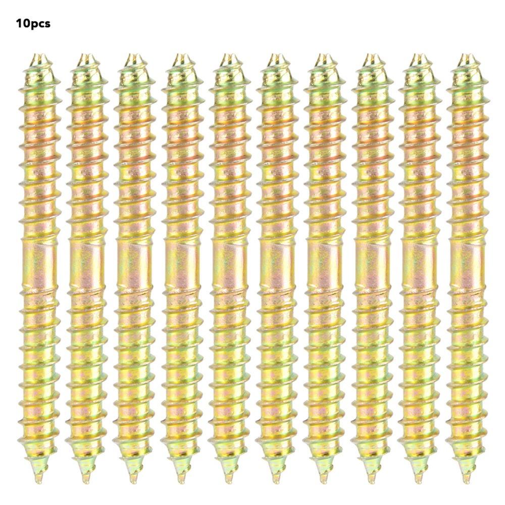 Zinc Plating Double Ended Screws Double Sided Woodworking Dowel Screws Dowel Screws  Assortment