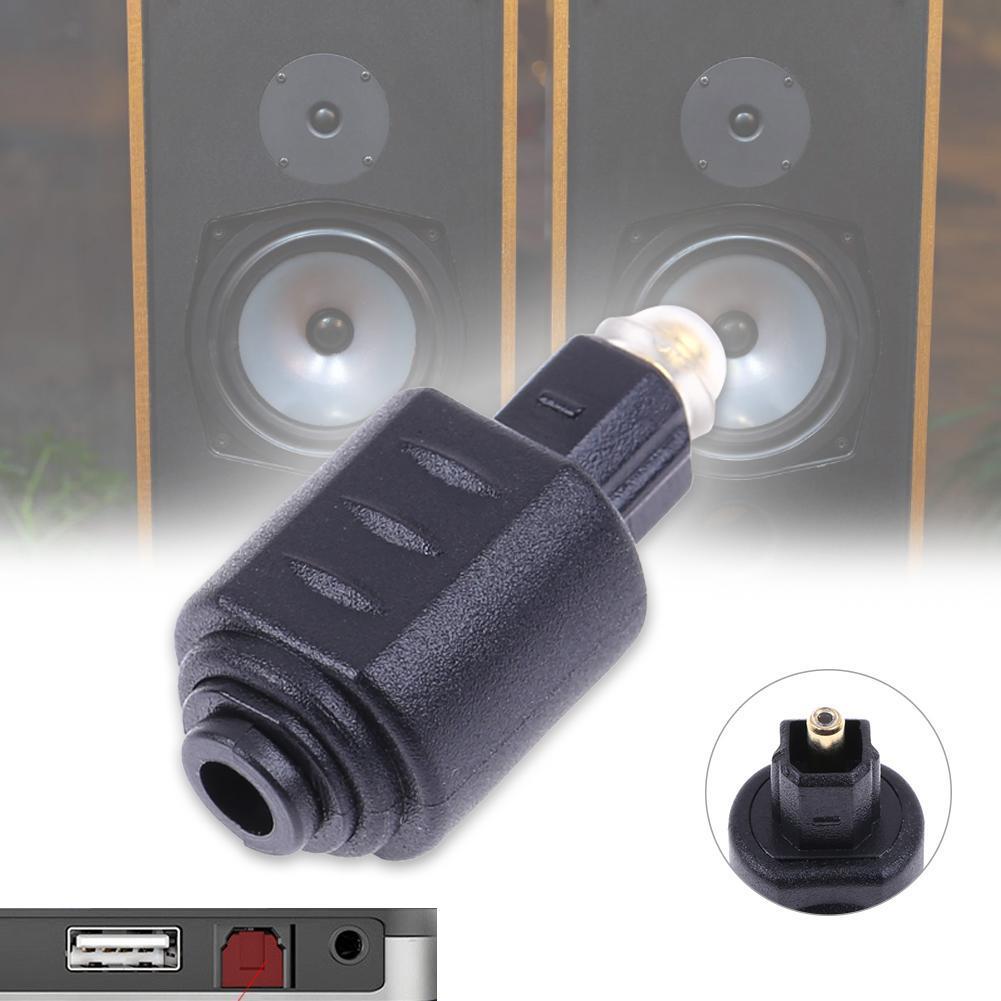 Toslink Male To Mini 3.5mm Toslink Female Optical Fiber Adapter No Signal Loss Optical Audio Adapter Connector AccessoriesGood product