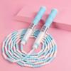 Мягкая резиновая скакалка для учеников начальной школы с бамбуковыми узлами, записываемое имя только для детей, спортивный инвентарь для детского сада, скакалка