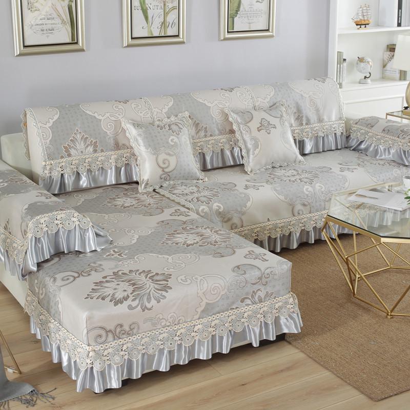 Летняя подушка для дивана, летний охлаждающий коврик, летний ледяной шелк, нескользящая простая ткань, летний коврик, подушка, полностью завернутый чехол