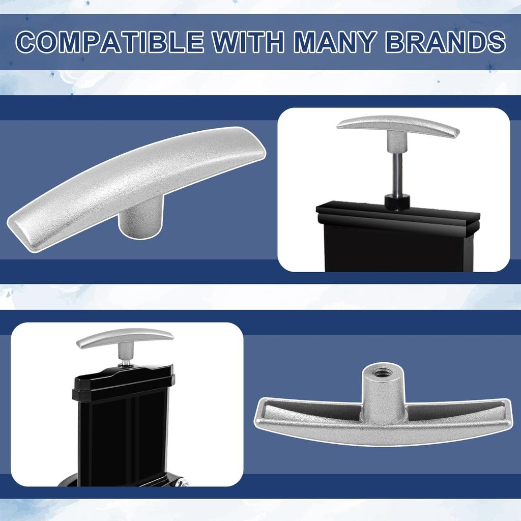 2pcs RV Waste Valve Handle Replacement, Fits 1/2" & 2" & 3" RV Sewer Dump Valve Camper Van Aluminum Tank Gate Valves Grey Water Valve Handle