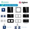 BSEED Zigbee Сенсорные выключатели База с функциями 1/2/3-клавишные Стеклянные панели EU Настенная умная розетка Приложение Tuya Smart Life Только детали для DIY