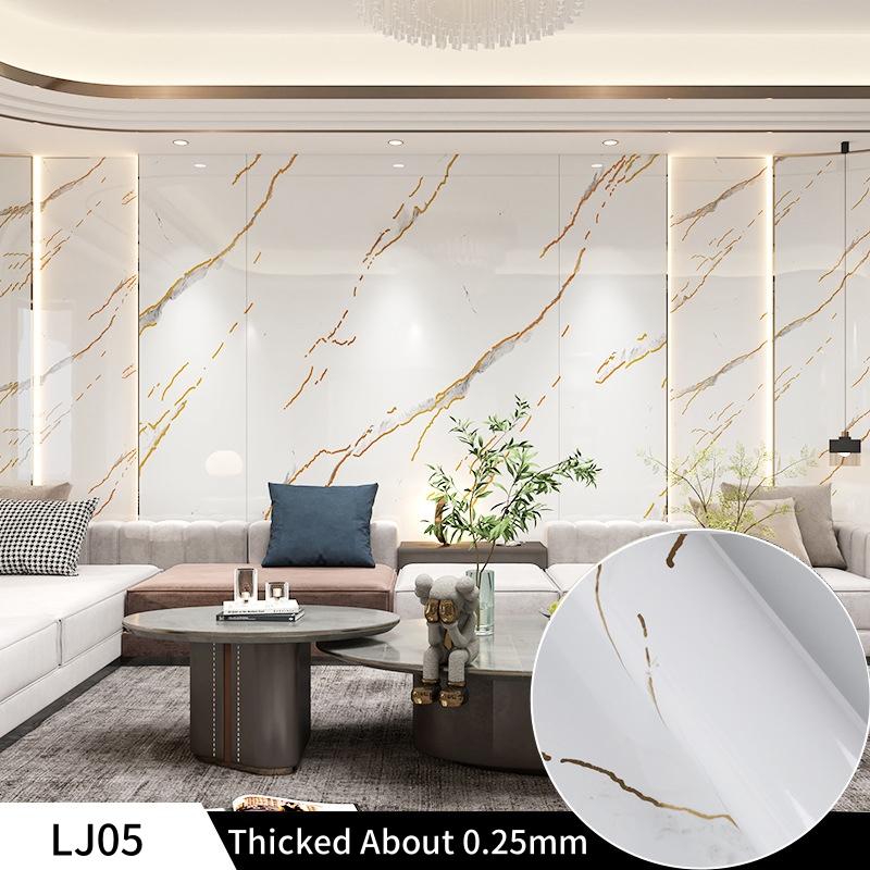 Grey Gold Marble Contact Paper Self Adhesive Marble Wallpaper Peel and Stick Removable Contact Paper For Wall Countertops
