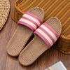 36-45 Mens Slippers For Men EVA Flat Shoes Linen Lightweight Casual Slippers Women For Home