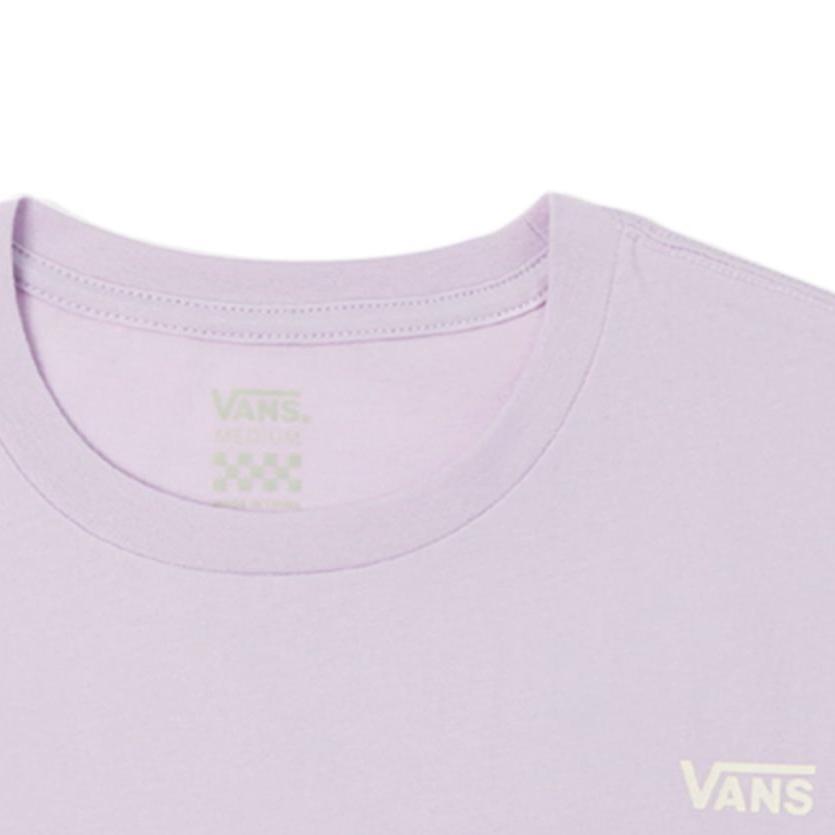 Vans Женские футболки фиолетовые с круглым вырезом умеренного прямого кроя VN0A7TP3YEU