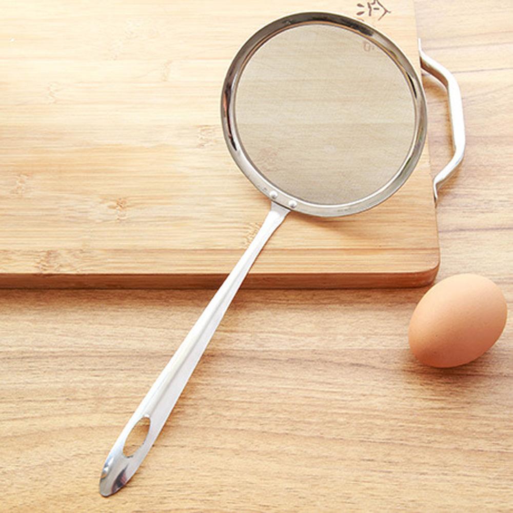 Fine Mesh Cooking Tool Baking Sifting Kitchen Oil Skimmer Colander Strainer Filter Spoon