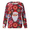 Christmas Sweatshirt Women 3D Xmas Tree House Print Crew Neck Long Sleeve Tops Lightweight Holiday Pullover Tops