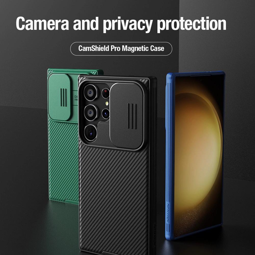 Etui Nillkin Camshield Pro Pancerne Z Osłona Na Aparat Do Samsung Galaxy S24 Ultra - Zielone