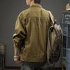 Модная американская тяжелая ретро-куртка из чистого хлопка, мужская свободная куртка большого размера для походов в горах