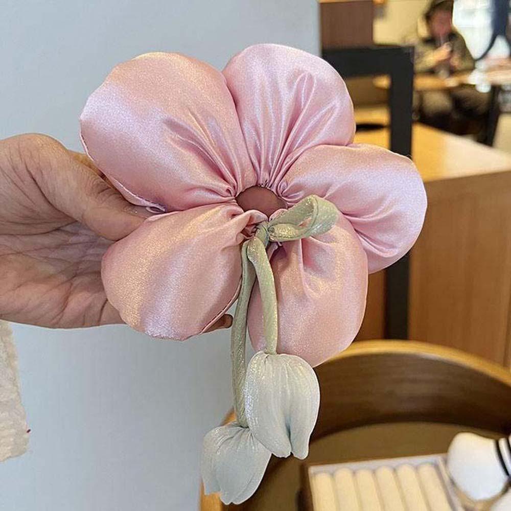 Elastic Flower Scrunchies Oversize Large Hair Scrunchies Trendy Exaggerated Hair Ring Daily
