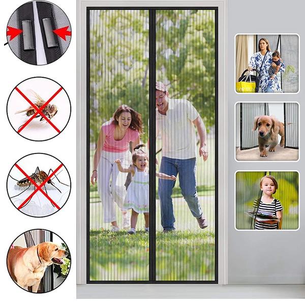 HOT Velcro Magnetic Screen Door Net Anti Insect Mesh Fly Screen Mosquito Protection Net Magnet Curtains for Doors Windows Screen