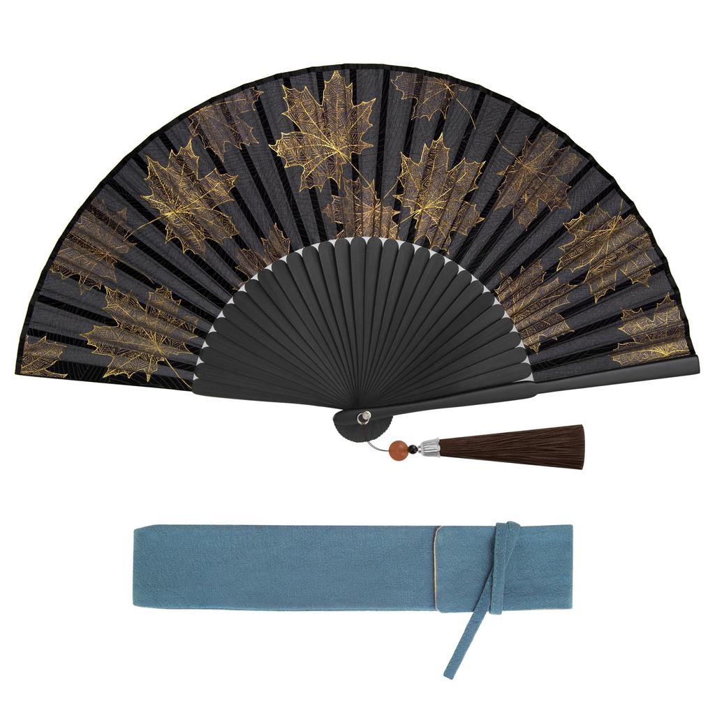 SENMAN Silk and Premium with Short and Perfect As a Gift for Day or Fireworks or As a Souvenir for Overseas Yukata Short Fabric with Black Autumn