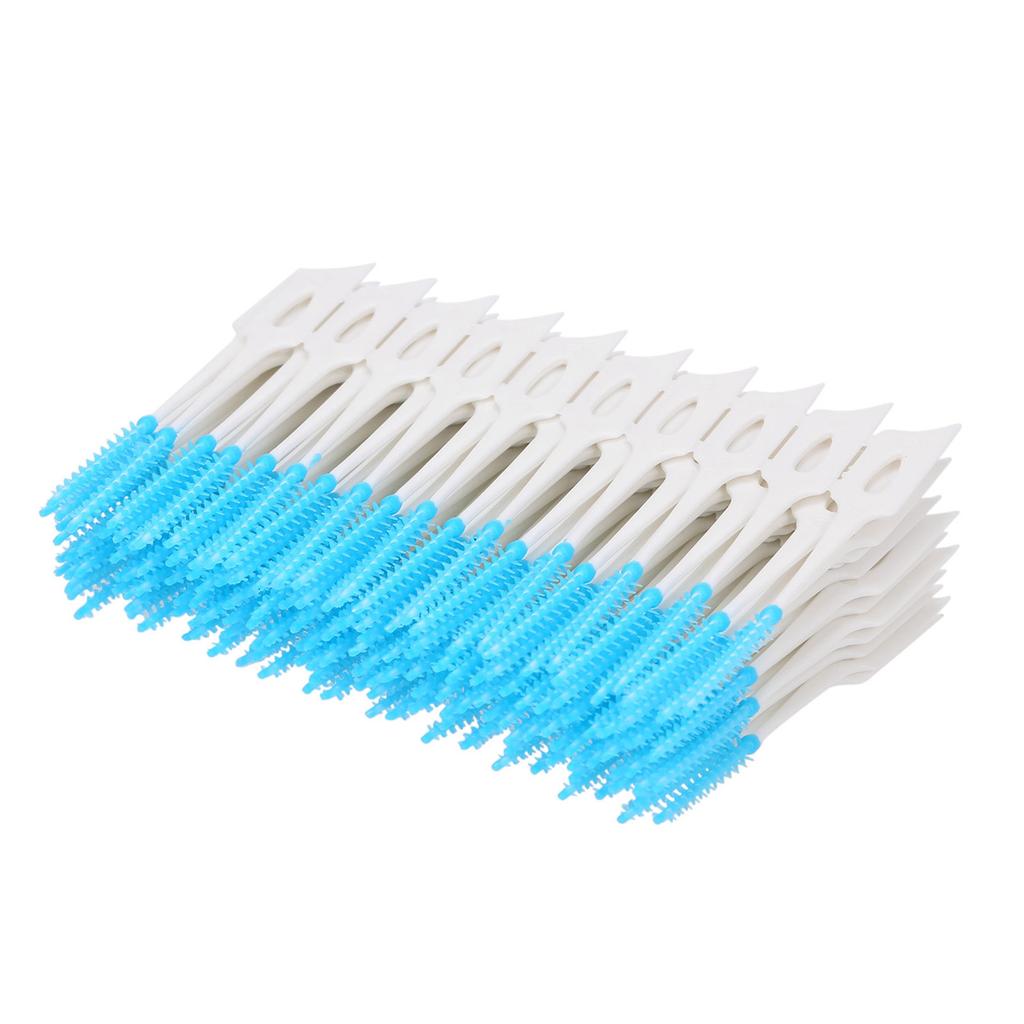 160pcs Double Ended Toothpick Soft Silicone Tooth Picks Dental Floss Interdental Brush Teeth Stick Dental Hygiene Tools