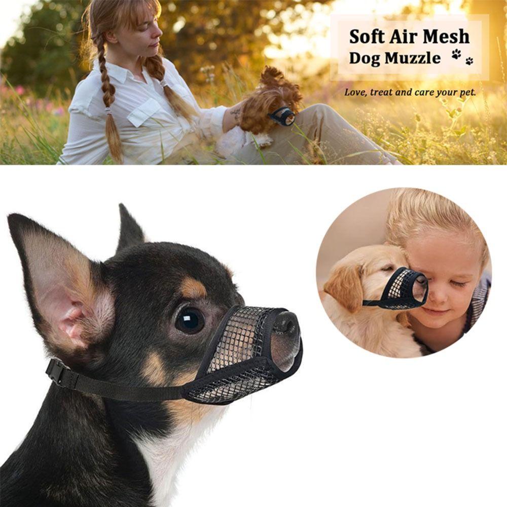 Anti-Biting Mini Dog Mouth Guard Soft Mesh Puppy Muzzle Durable Breathable Mesh Muzzle Medium Dogs