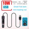 Usb Mini Aquarium Heating Rod For Small Fish Tank 26Celsius Constant Temperature Aquarium Heater Submersible Thermostat Heater 10W
