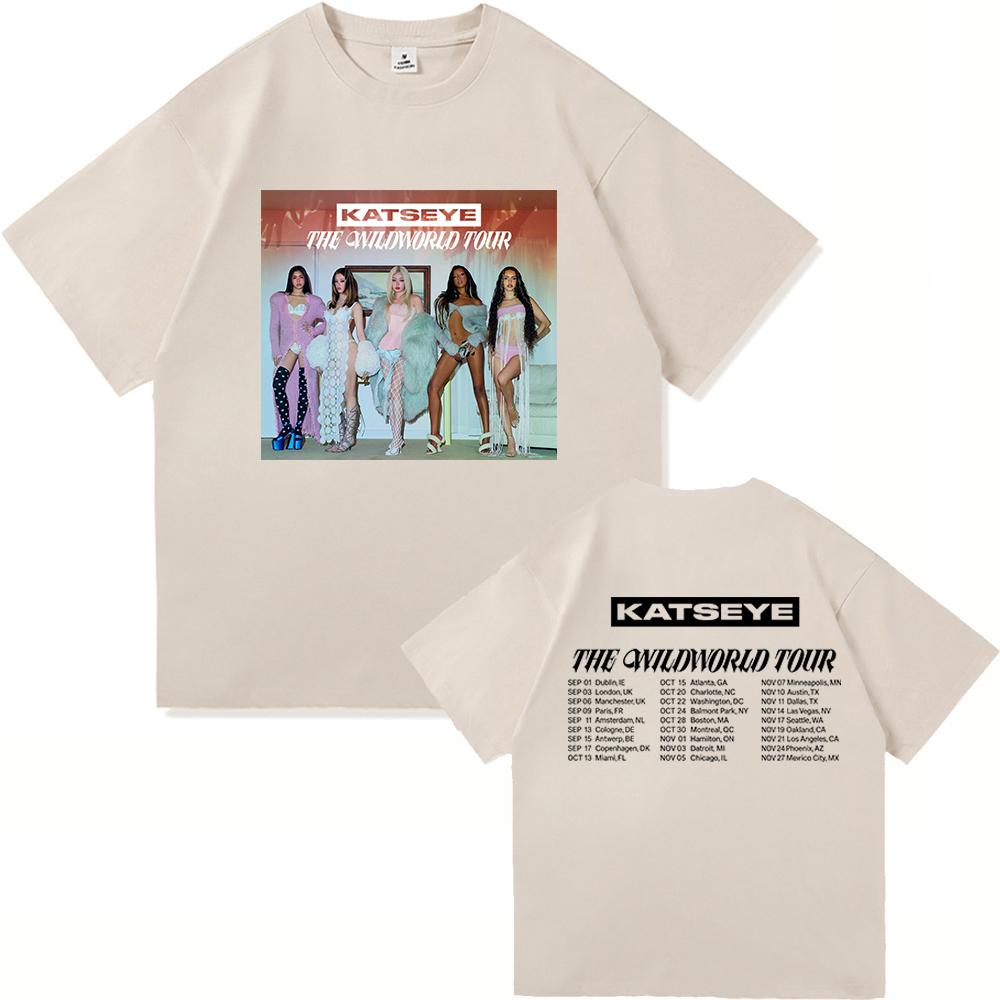 KATSEYE THE WILDWORLD TOUR 2026 T Shirt Fashion Men/women Clothing Harajuku Clothes Vintage Cotton TShirts for Lovers Gifts