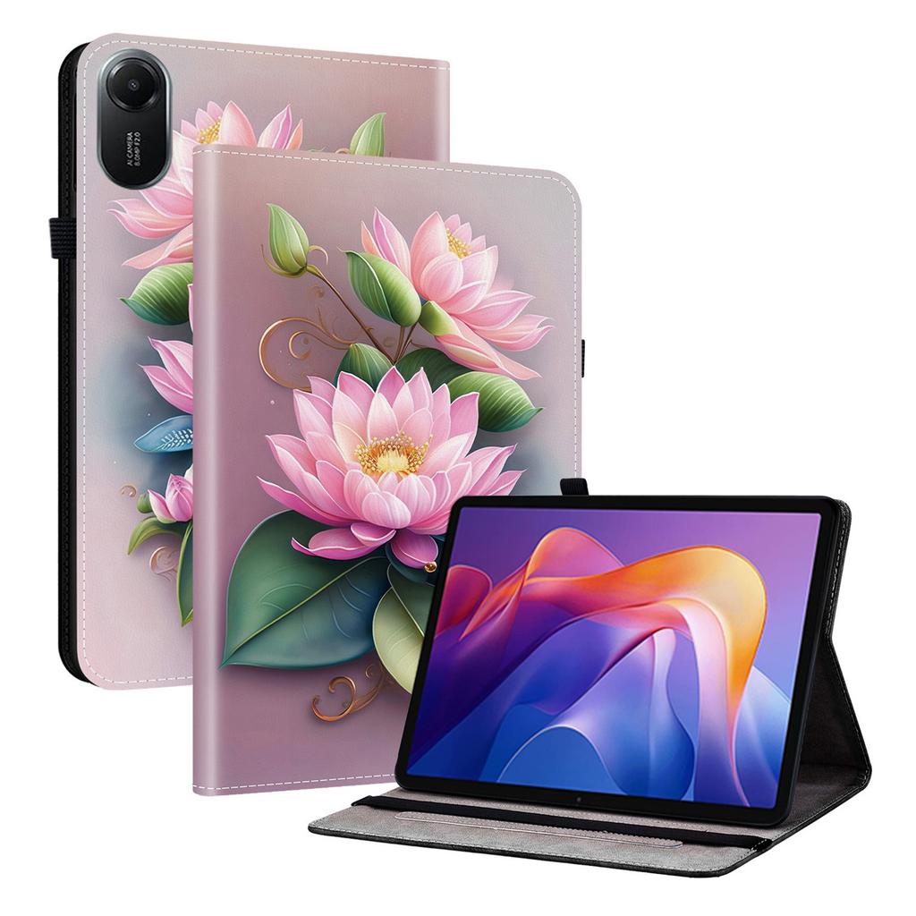 For Xiaomi Redmi Pad 2 Leather Case Pattern Printed Stand Tablet Cover with Card Slots