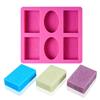 6 отверстий 3D силиконовая форма для мыла мылоизготовление форм принадлежности свеча смола ремесло домашний декор