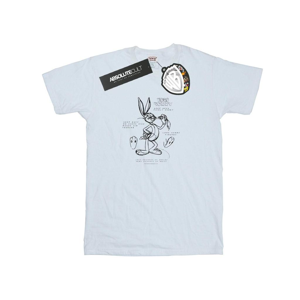 Looney Tunes Mens Bugs Bunny Drawing Instruction T-Shirt