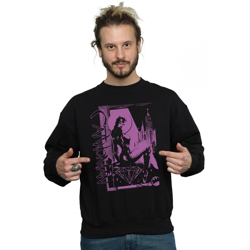 DC Comics Mens Justice League Catwoman Vote For Batman Sweatshirt