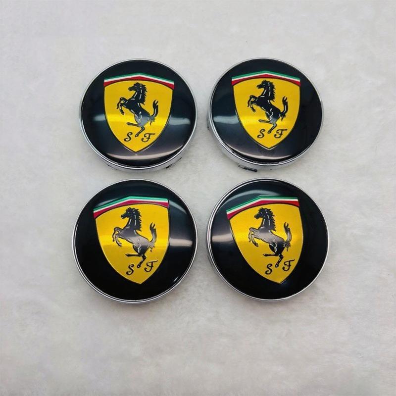 1 шт. 60 мм для колпака колеса автомобиля Ferrari, модификация стального диска, универсальный, золотой, выставочный логотип, значок, декоративные наклейки, аксессуары