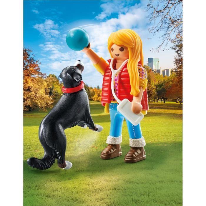 PLAYMOBIL 71738 Jeune fille avec chien de montagne, My Life, 5 pièces, Dès 4 ans