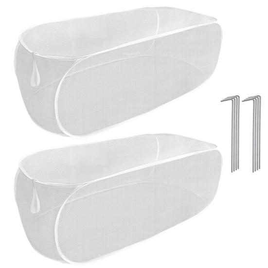 Садовая сетка для высоких грядок Складная сетчатая клетка для растений с опорами для земли Защита от насекомых и птиц Крышка для высоких грядок для защиты растений