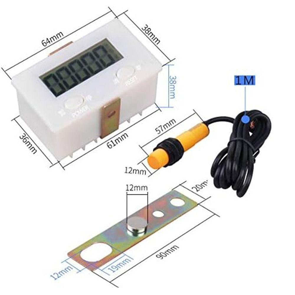 Пластиковый счетчик 0-99999 5-разрядный счетчик с перфоратором ЖК-цифровой