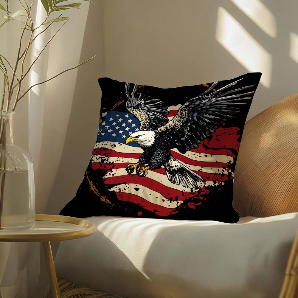 250Th Anniversary Of The Usa Cushion Cover Soft Short Plush Pillow Cover Smooth Cozy Texture Aesthetic Cushion Case Home Decor