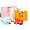 1 шт. Подарочный пакет Многоцветный подарочный бумажный пакет для пижам одежды Крафт-бумага Книги Бант Лента Портативный с ручкой