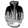European and American Spring and Autumn Men's and Women's 3D Digital Printed Loose Fashion Casual Solid Color Hoodie