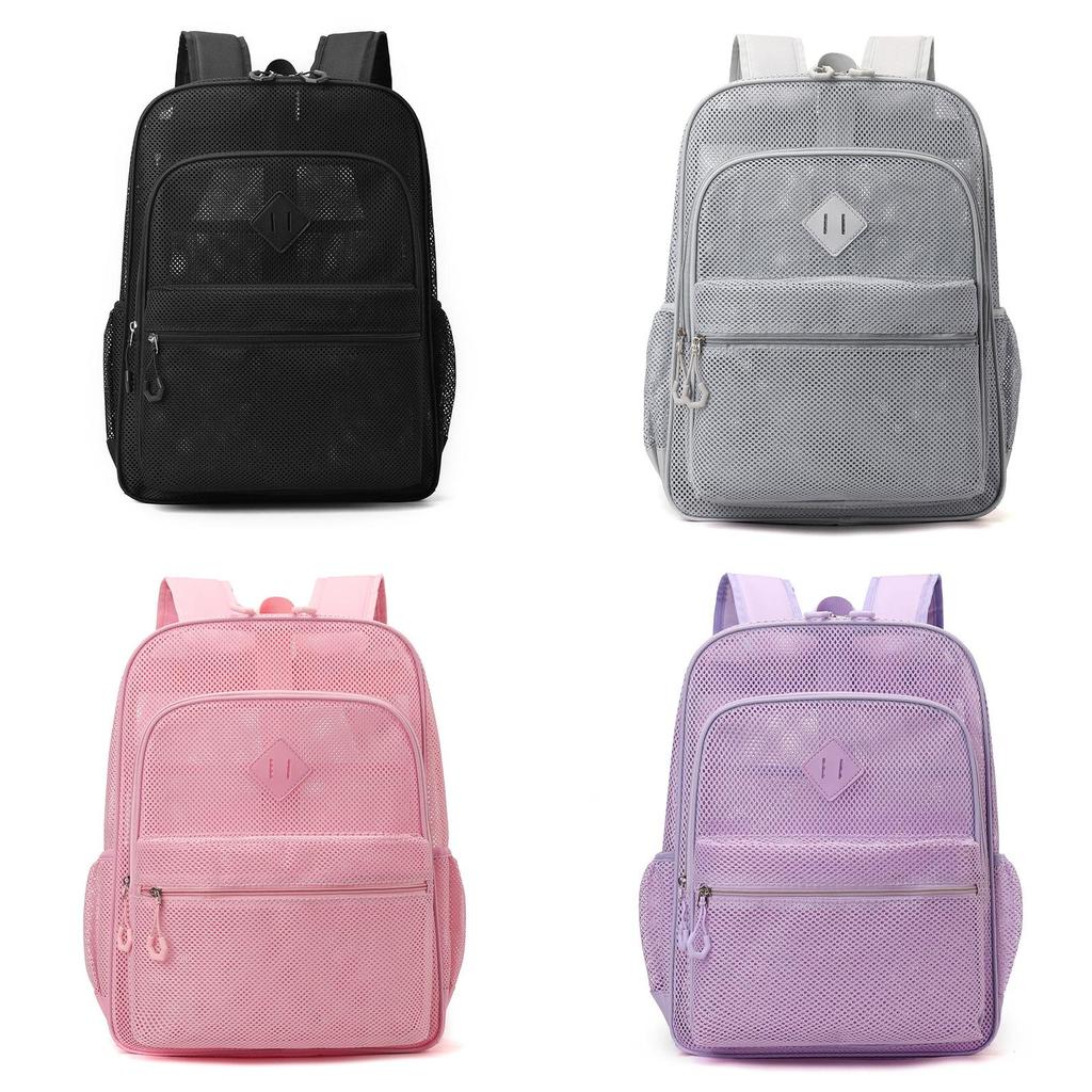 Modern Mesh Laptop Backpack With Breathable Polyester For Students And Travel