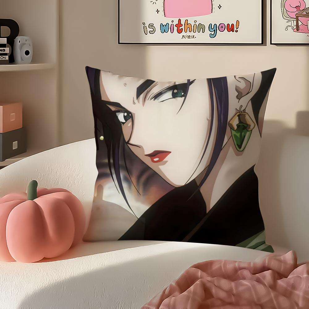Anime jazzy CCowboy Bebop Cushion Cover Pillowcase Short Plush Invisible zipper Room Sofa Cushion Cover
