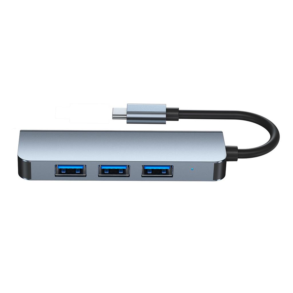 Концентратор USB Type-C на 4 порта, множественная защита, Plug and Play, USB-разветвитель с алюминиевым сплавом