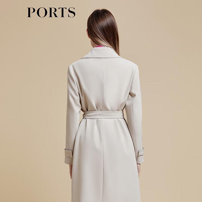 Ports Женский тренч средней длины с длинным рукавом