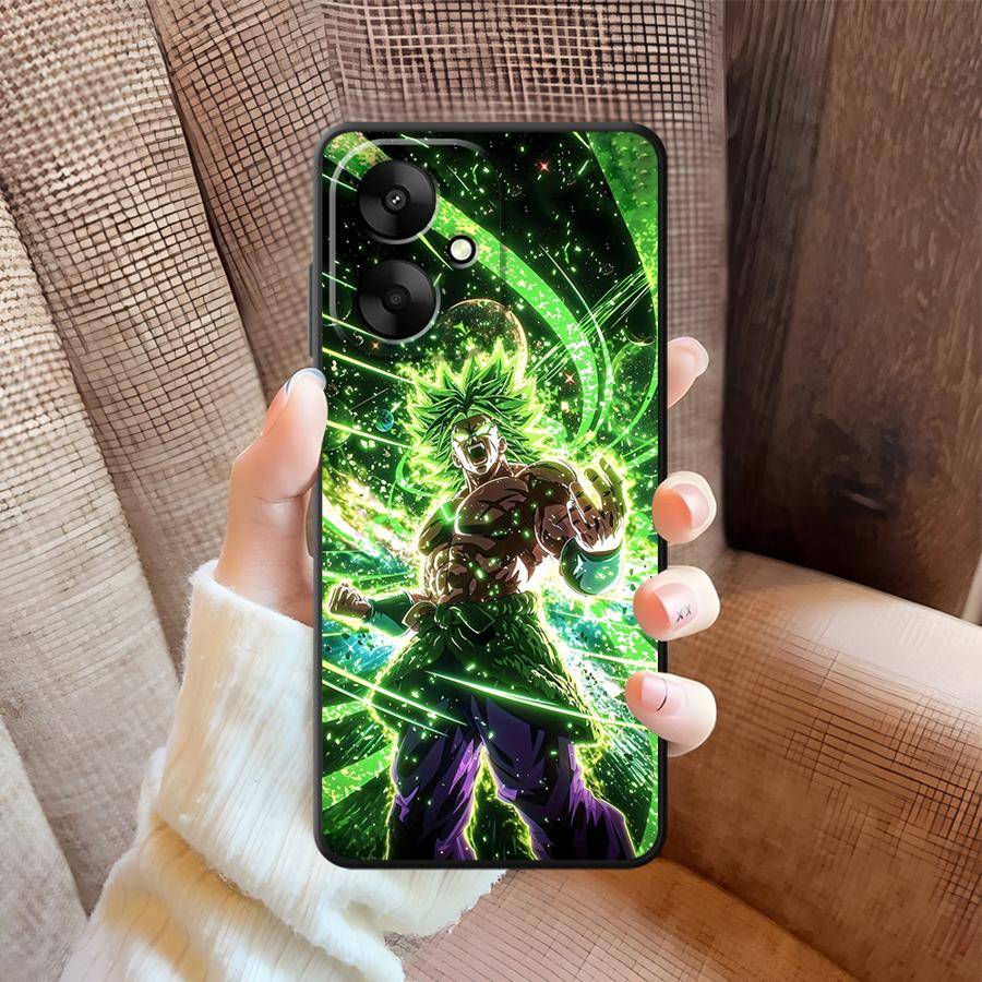 Черный Мягкий Чехол для Телефона для Xiaomi Redmi A4 14C K40 K80 Pro 9 A5 12C 10 A1 A2 Plus A3 13C Мультфильм Dragon Ball Goku