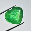 19.75 Ct Certified Green Natural Emerald Gemstone Heart Cut From Colombia