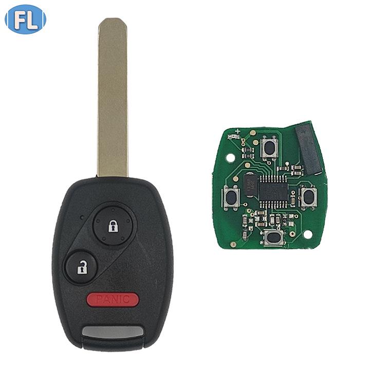 Honda Civic Straight Handle Remote - 2+1 Button, 433MHz, 46 Chip