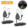 2/4pcs Adjustable 8inch Pulley Hook Camping Tent Tie Down Rope Tightener Ratchet Hangers Awning Rope Hook Canopy Buckle