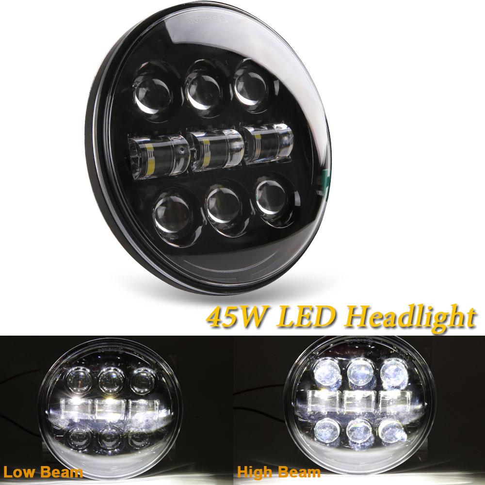 Светодиодные вспомогательные фары для мотоцикла 5,75" Светодиодная фара для скутера в сборе Мотоциклетная светодиодная фара для мотоцикла Harley