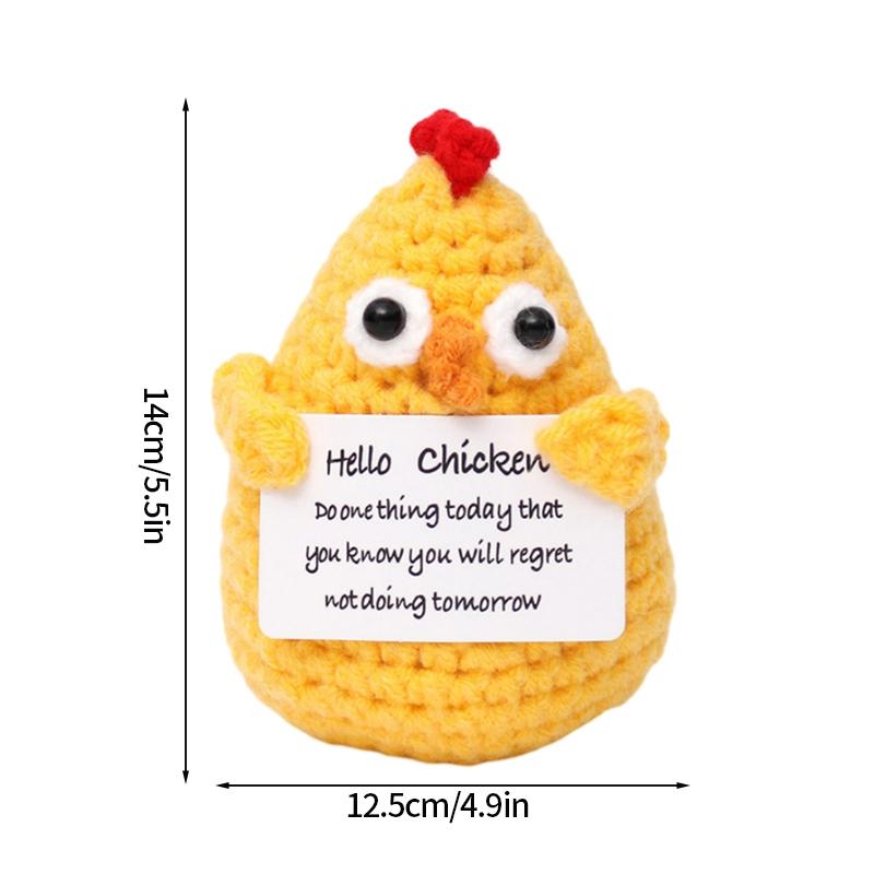 Positive Potato Desk Accessories Crochet Ornament Kawaii Woven Figurine Desktop Offices Accessories Gift for Children Room Decor