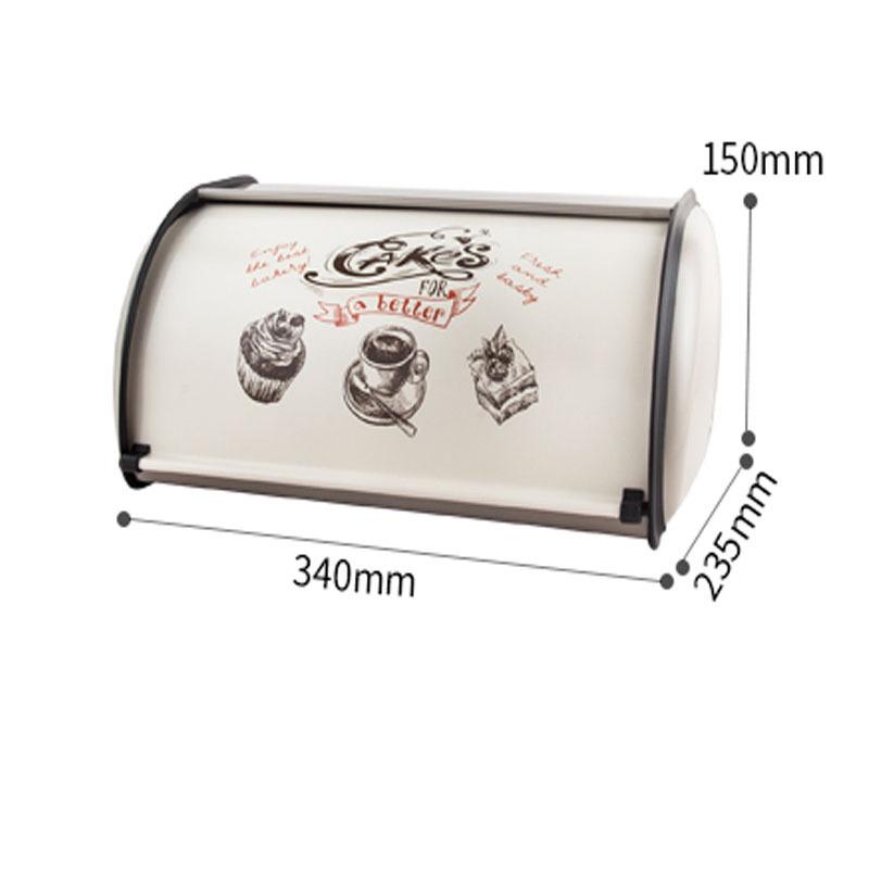 Хлебница в скандинавском стиле с крышкой-роллом, ящик для хранения продуктов, металлический держатель для хлеба, контейнер для выпечки, кухонный органайзер для хранения дома