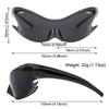 Y2K Sports Punk Sunglasses for Women Men, 2025 New Trendy Retro Wrap Around 2000's Sun Glasses Lady One-piece Steampunk