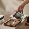 Высококачественный термостойкий стеклянный чайник со стеклянным фильтром, высококлассной крышкой из массива дерева, 550 мл