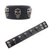 Кожаный Панк-Браслет с Шипами в Виде Черепа - Европейская/Американская Мода, Доминирующий Стиль Уличных Танцев Браслет на Запястье