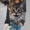 CatSweatshirt Soft and Comfortable Long Sleeve Crew Neck Design for Casual Wear - Perfect for Ladies and Girls Wom