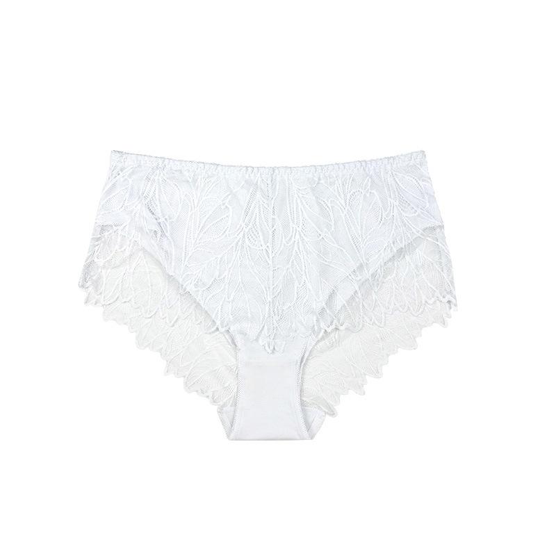 Ladies Spring and Summer Pure Cotton Lace High Waist Hip Cotton Antibacterial Crotch Underwear