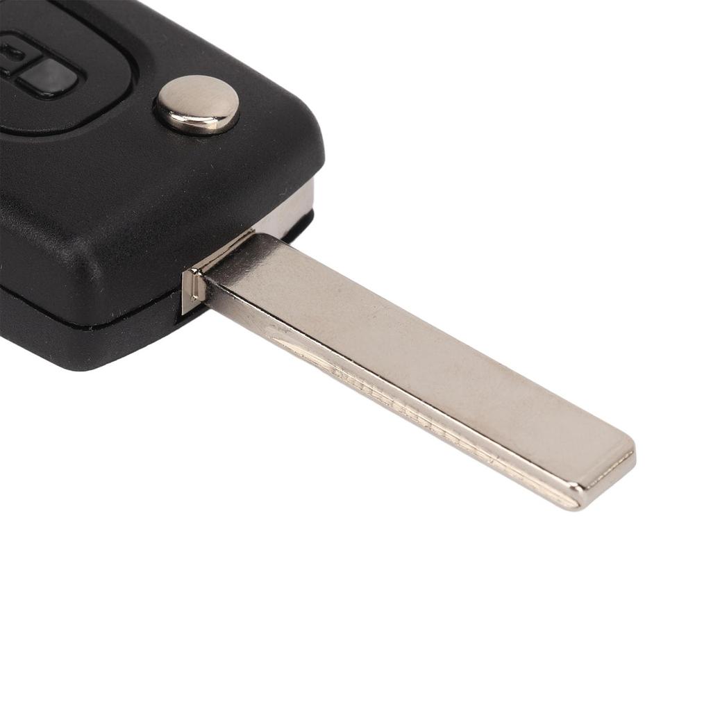 Flip Key Fob Case, 2 Buttons Black Easy To Carry, Peugeot 107 207 307