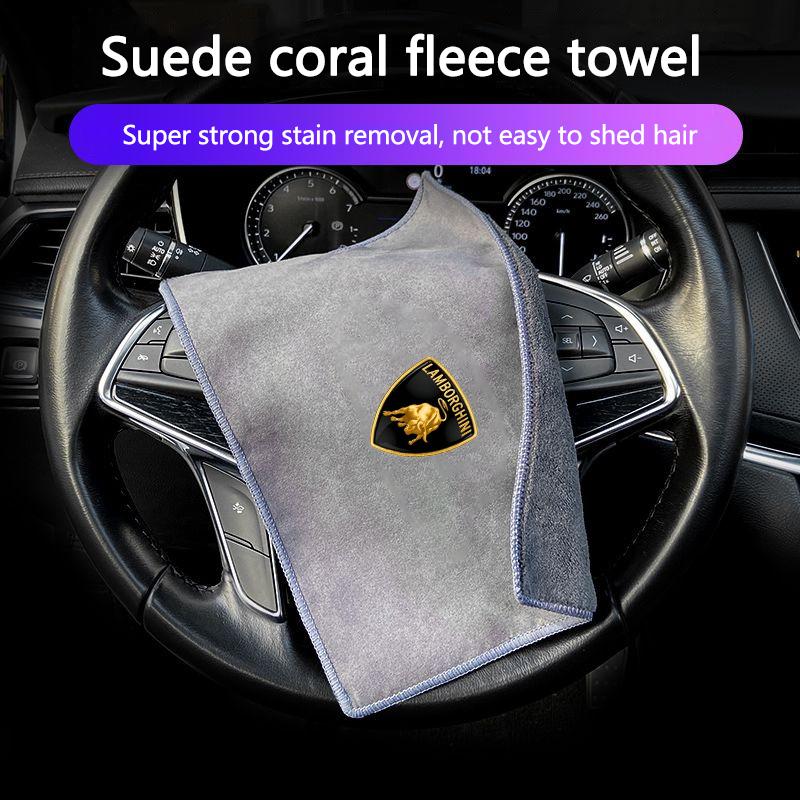 Soft Suede Car Wash Microfiber Towel Car Cleaning Drying Cloth For Lamborghini LP570 LP610 Urus LP700 LP770 Gallardo Aventador U5